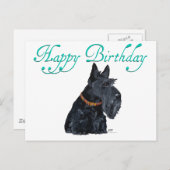 Scottish Terrier Birthday Kaart (Voorkant / Achterkant)