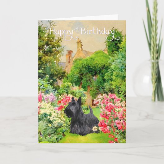 Scottish Terrier Birthday Kaart (Voorkant)