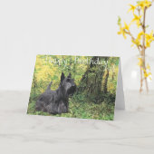 Scottish Terrier Birthday Kaart (Gele Bloem)