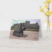 Scottish Terrier Birthday Kaart (Gele Bloem)
