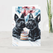 Scottish Terrier Birthday Kaart (Voorkant)