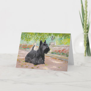 Scottish Terrier Birthday Kaart