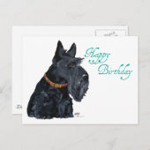 Scottish Terrier Birthday Kaart (Voorkant / Achterkant)