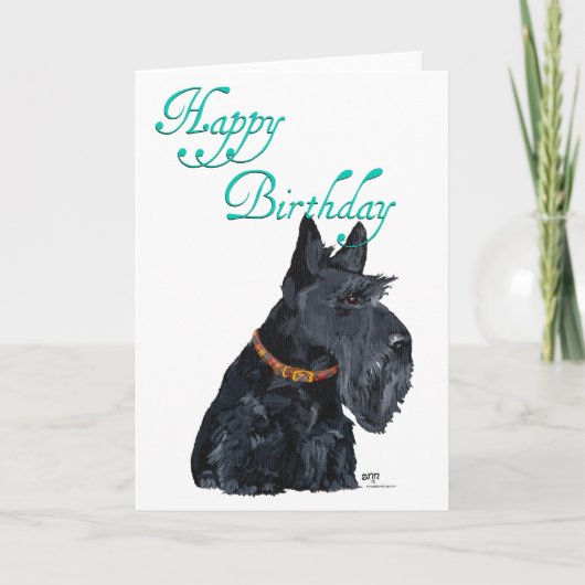 Scottish Terrier Birthday Kaart (Voorkant)