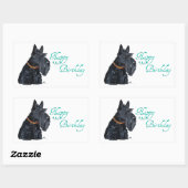 Scottish Terrier Birthday Kaart Rechthoekige Sticker (Vel)