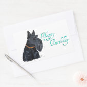 Scottish Terrier Birthday Kaart Rechthoekige Sticker (Envelop)