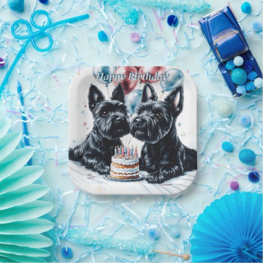 Scottish Terrier Birthday Papieren Bordje (Feest)