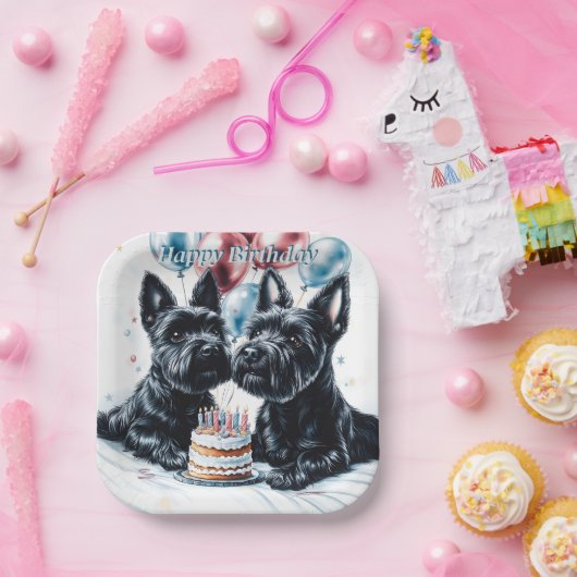 Scottish Terrier Birthday Papieren Bordje (Feest)