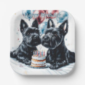 Scottish Terrier Birthday Papieren Bordje (Voorkant)