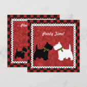 Scottish Terrier Black en White Kerstmis Kaart (Voorkant / Achterkant)