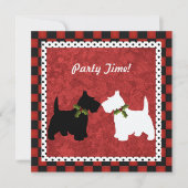 Scottish Terrier Black en White Kerstmis Kaart (Voorkant)