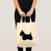 Scottish Terrier Black, heldere vlecht, rode zwart Tote Bag (Voorkant (product))