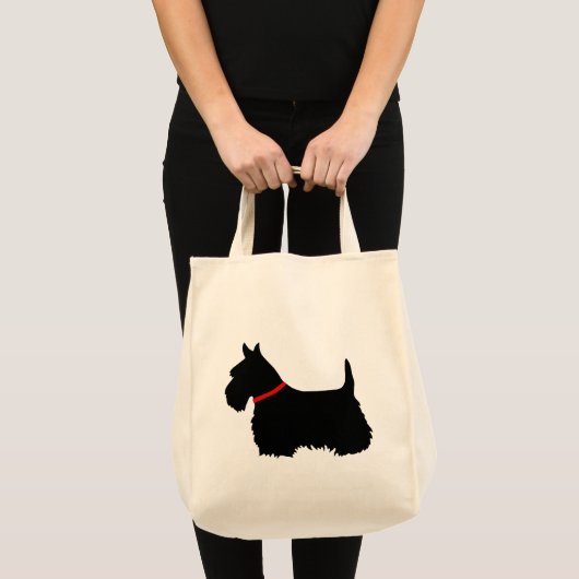 Scottish Terrier Black, heldere vlecht, rode zwart Tote Bag (Voorkant (product))