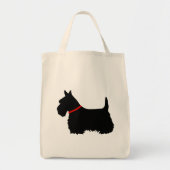Scottish Terrier Black, heldere vlecht, rode zwart Tote Bag (Voorkant)