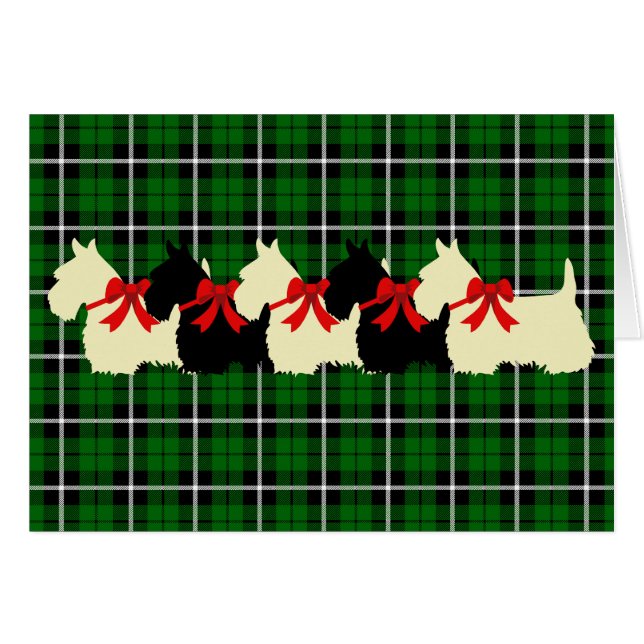 Scottish Terrier black/pieaten silhouette blank (Voorkant Horizontaal)