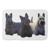 Scottish Terrier black/piepende trio, zwarte hond Badmat (Voorkant)