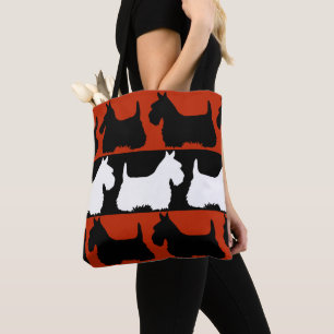 Scottish Terrier black/red/white, Highland dog Tot Tote Bag