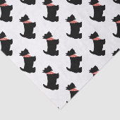 Scottish Terrier Black Scottie Dog Red Scarf Tissuepapier (Detail)