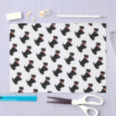 Scottish Terrier Black Scottie Dog Red Scarf Tissuepapier (Craft)