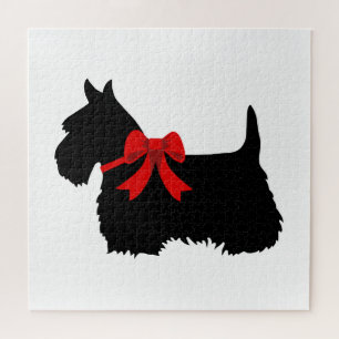 Scottish Terrier Black sihouette hart/676 stuk Legpuzzel