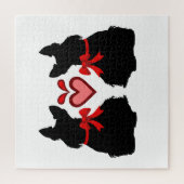 Scottish Terrier Black sihouette hart/676 stuk Legpuzzel (Verticaal)