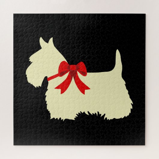 Scottish Terrier Black sihouette hart/676 stuk Legpuzzel (Horizontaal)