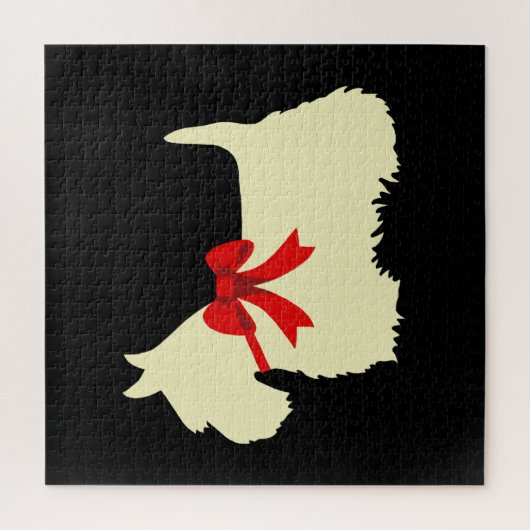 Scottish Terrier Black sihouette hart/676 stuk Legpuzzel (Verticaal)
