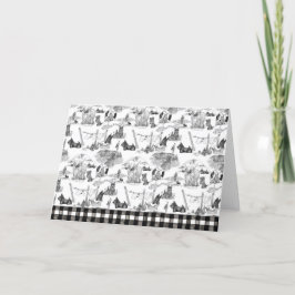 SCOTTISH Terrier Black Toile Bedankkaart