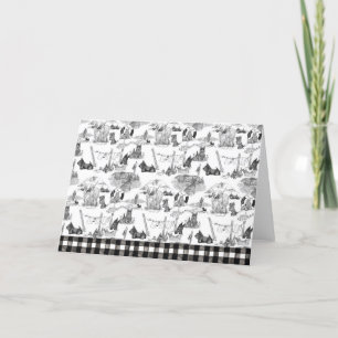SCOTTISH Terrier Black Toile Bedankkaart