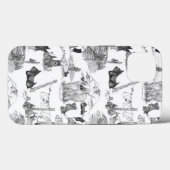SCOTTISH Terrier Black Toile Case-Mate iPhone Case (Achterkant (horizontaal))