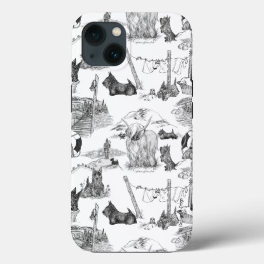 SCOTTISH Terrier Black Toile Case-Mate iPhone Case (Achterkant)