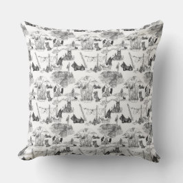 SCOTTISH Terrier Black Toile Kussen