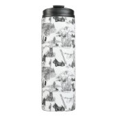 SCOTTISH Terrier Black Toile Thermosbeker (Voorkant)