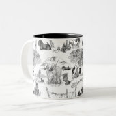 SCOTTISH Terrier Black Toile Tweekleurige Koffiemok (Voorkant links)