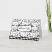 SCOTTISH Terrier Black Toile w/Customization Bedankkaart (Voorkant)