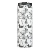 SCOTTISH Terrier Black Toile w/Monogram Thermosbeker (Achterkant)