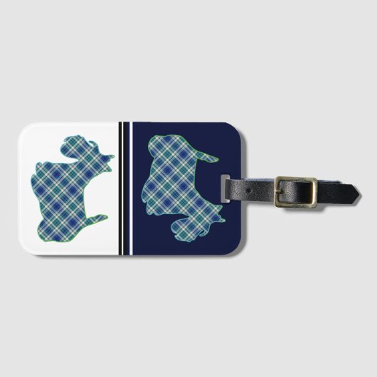 Scottish Terrier Blue Pset Bagagelabel (Voorkant (horizontaal))