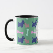 Scottish Terrier Botten Monogram Name Combo Mok (Links)