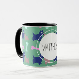 Scottish Terrier Botten Monogram Name Combo Mok