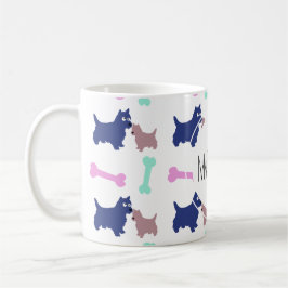 Scottish Terrier Botten Monogram Name Mok