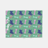 Scottish Terrier Botten Persoonlijke Dog Blanket 1 Fleece Deken (Voorkant (Horizontaal))