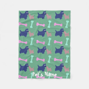 Scottish Terrier Botten Persoonlijke Dog Blanket 1 Fleece Deken