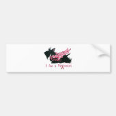 Scottish Terrier Breast Cancer Warrior Bumpersticker (Voorkant)