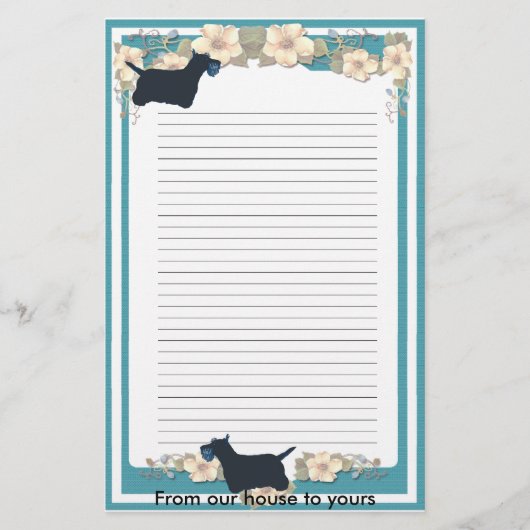 Scottish Terrier Briefpapier (Voorkant)