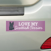 Scottish Terrier Bumpersticker (Op auto)