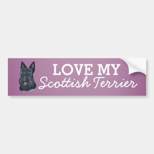 Scottish Terrier Bumpersticker (Voorkant)