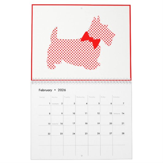 Scottish Terrier Calendar Kalender (Feb 2026)