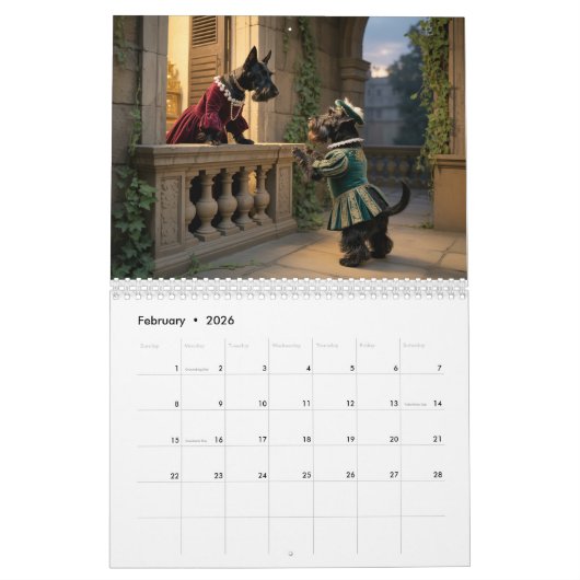 Scottish Terrier Calendar Kalender (Feb 2026)