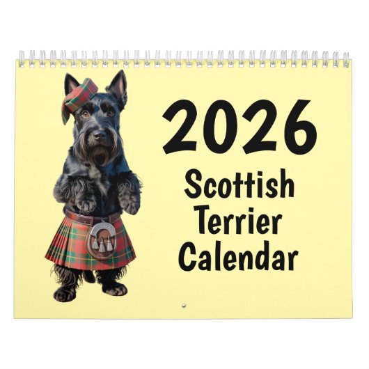 Scottish Terrier Calendar Kalender (Hoes)