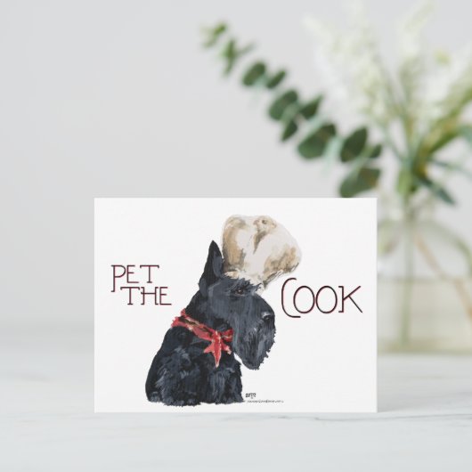 Scottish Terrier Chef Briefkaart (Staand voorkant)